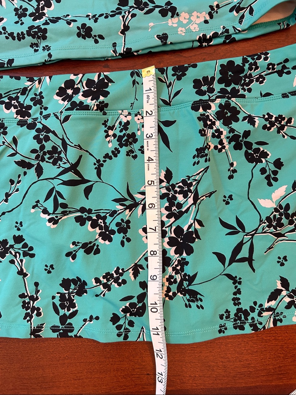 Garnet Hill Women’s Floral Tankini Set in Aqua Swim Top & Skirt size 10 - Picture 16 of 16